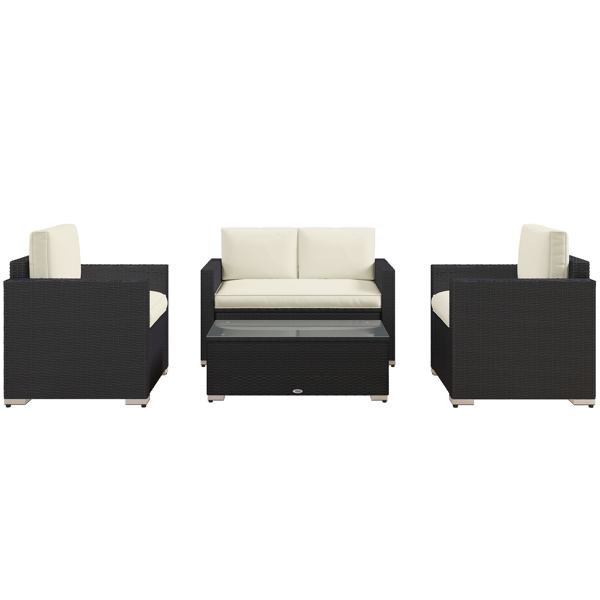 Pieces 4-Piece Patio Furniture Set - Modern Outdoor Comfort - Image 2
